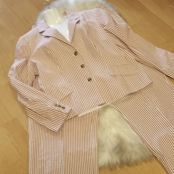 J Peterman Suit Seersucker Blazer & Pants - Picture 10 of 10